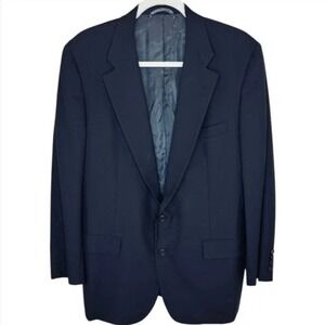 Hickey Freeman Wool Blazer 44R 44 Regular Dark Navy Blue Sport Coat Jacket Boyds